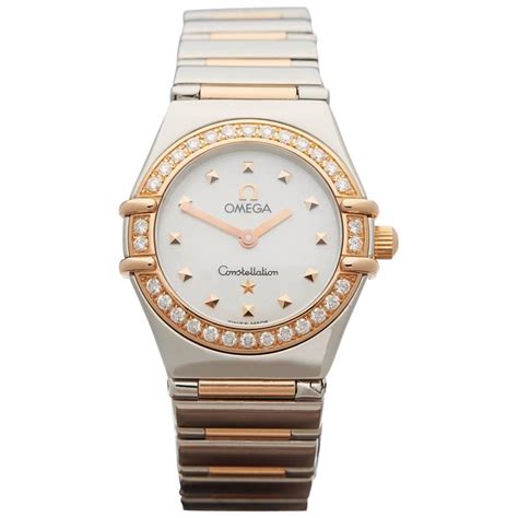 omega constellation womens watch|Omega Constellation diamond bezel watch.